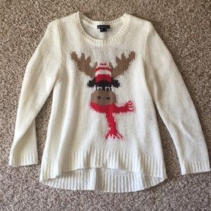 White Reindeer Sweater